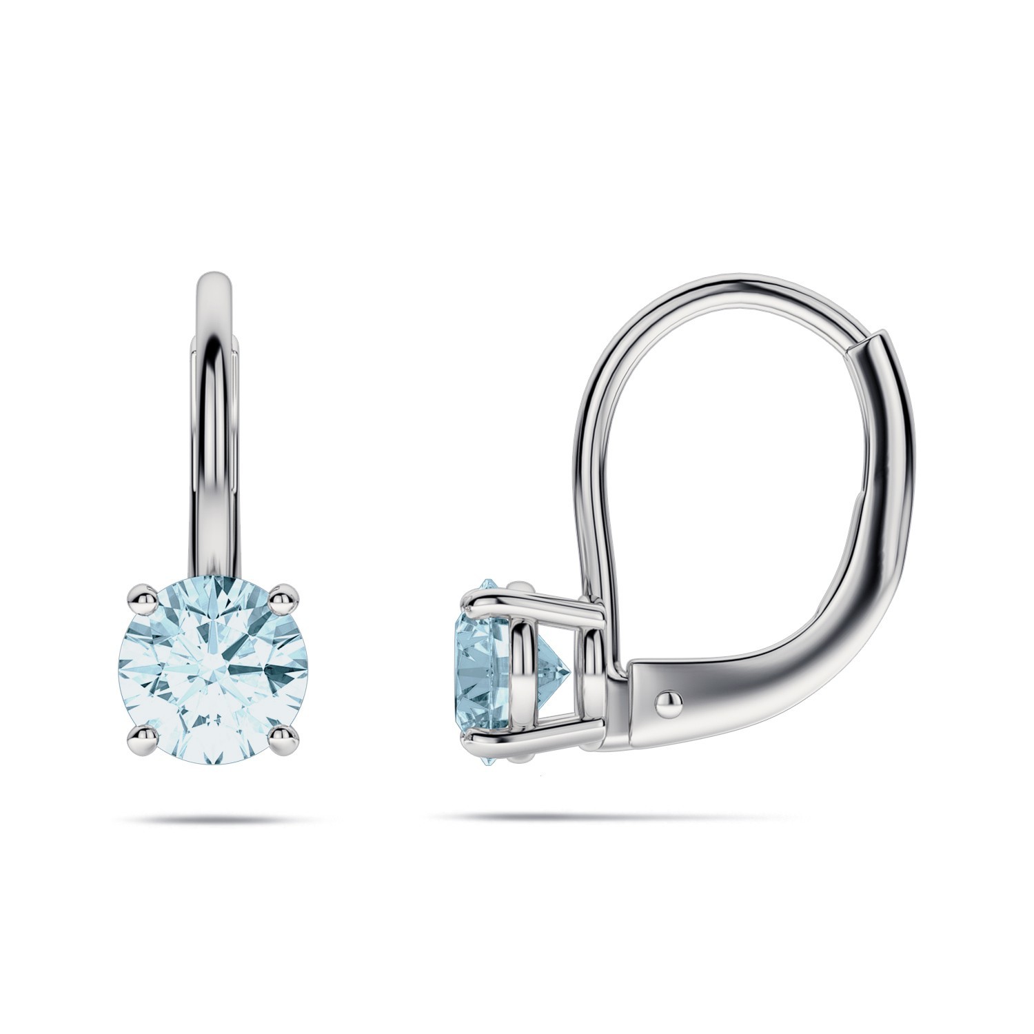 Cubic Zirconia Drop Earrings - 92.5 Sterling Silver With High Polished Nickel Free Rhodium Plating, Colour Cz Stone - Ideal For Anniversary, Engagement, Gift, Party, Wedding