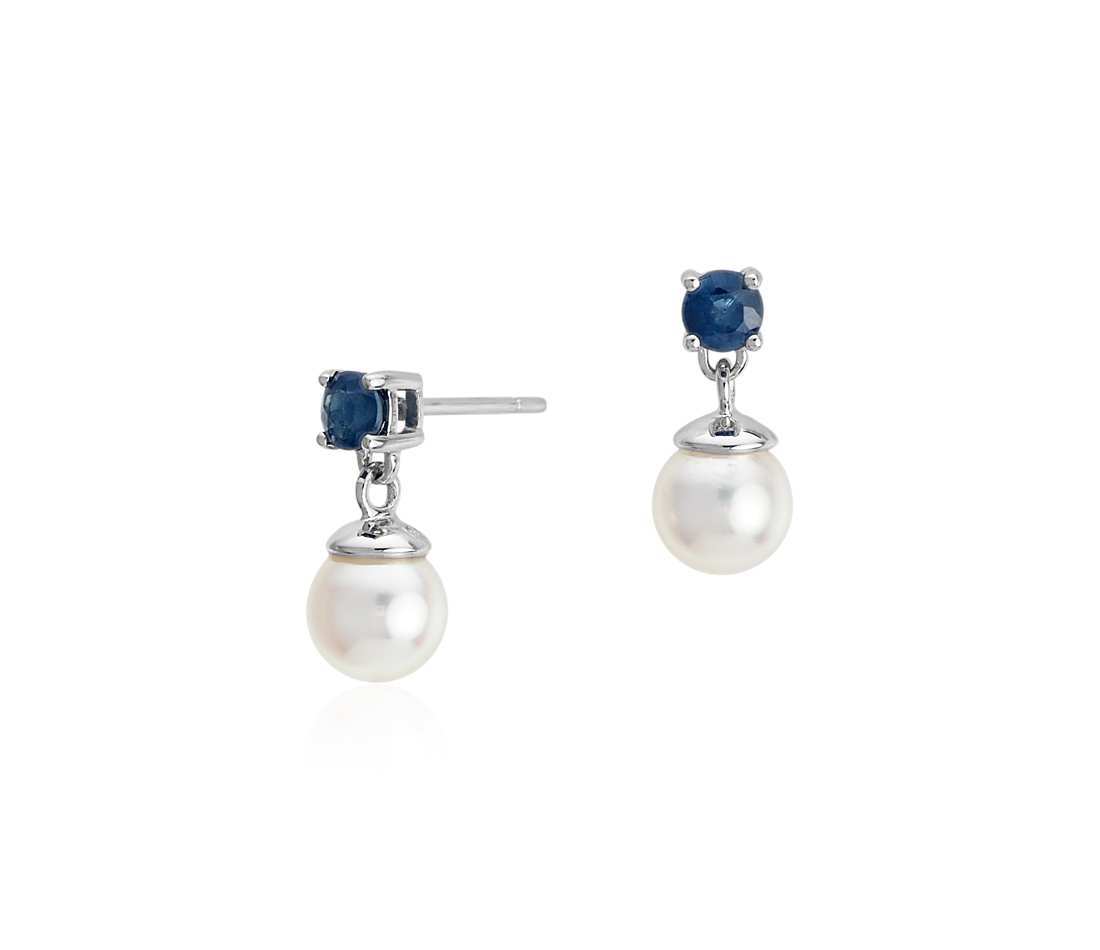 Pearl Earrings - 92.5 Sterling Silver With High Polished Rhodium Plating, Featuring Pearl & Zircon Stones For Parties, Engagements, And Weddings
