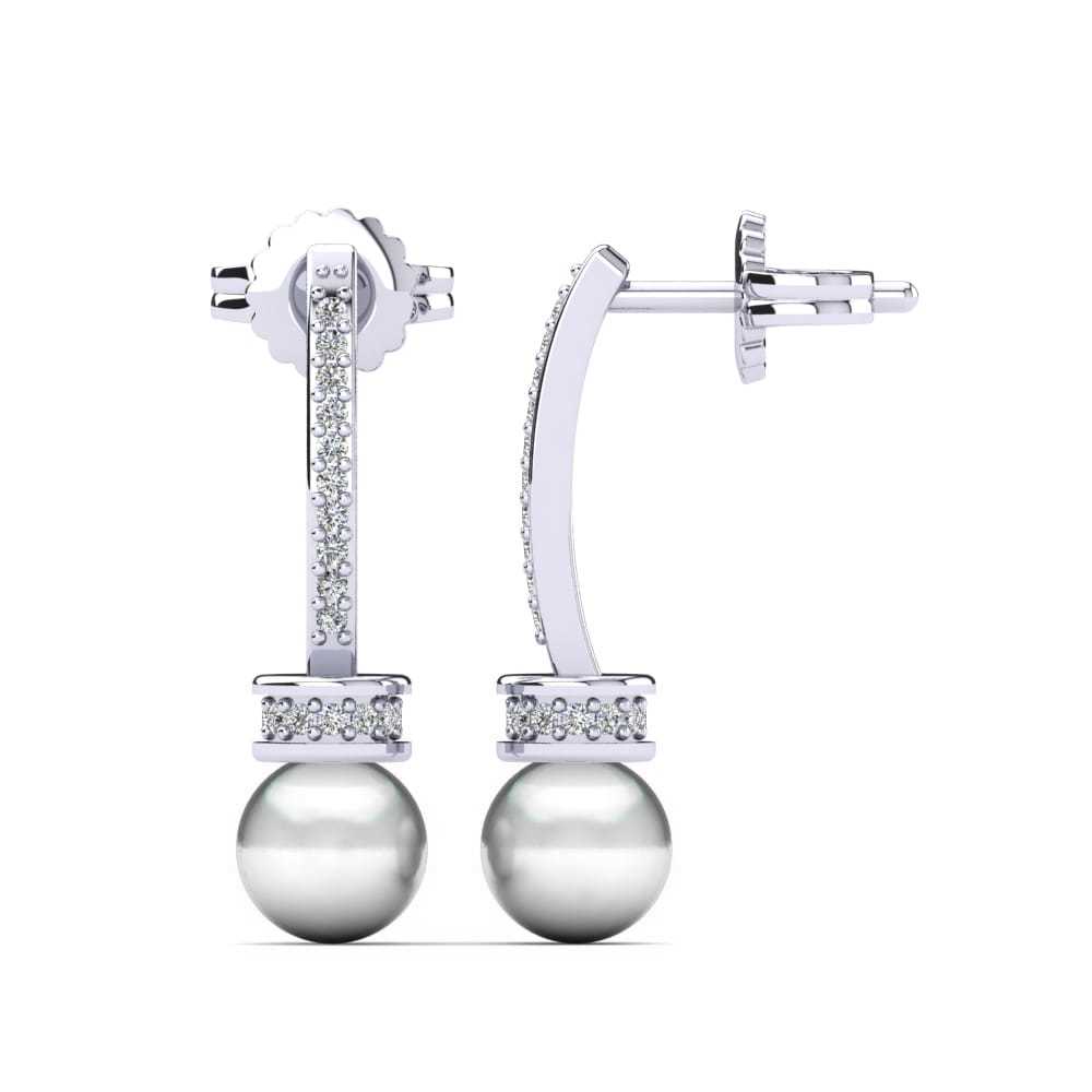 Silver Pearl Earring