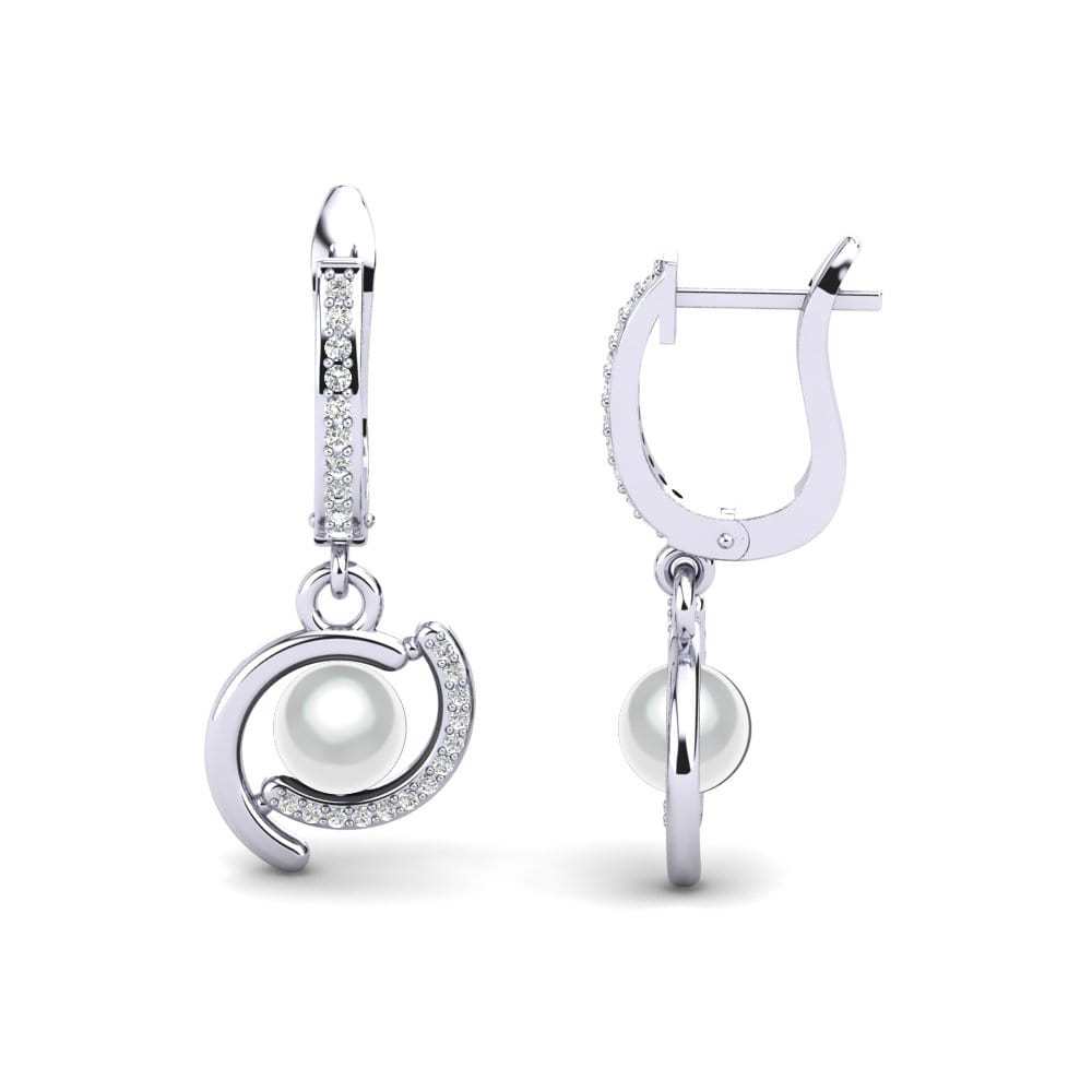Silver Pearl Earring