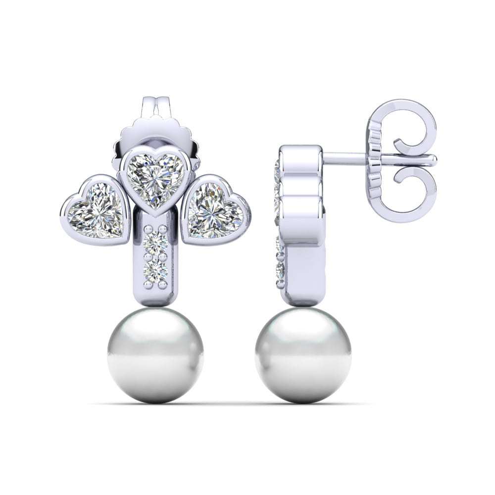 Silver Pearl Earring