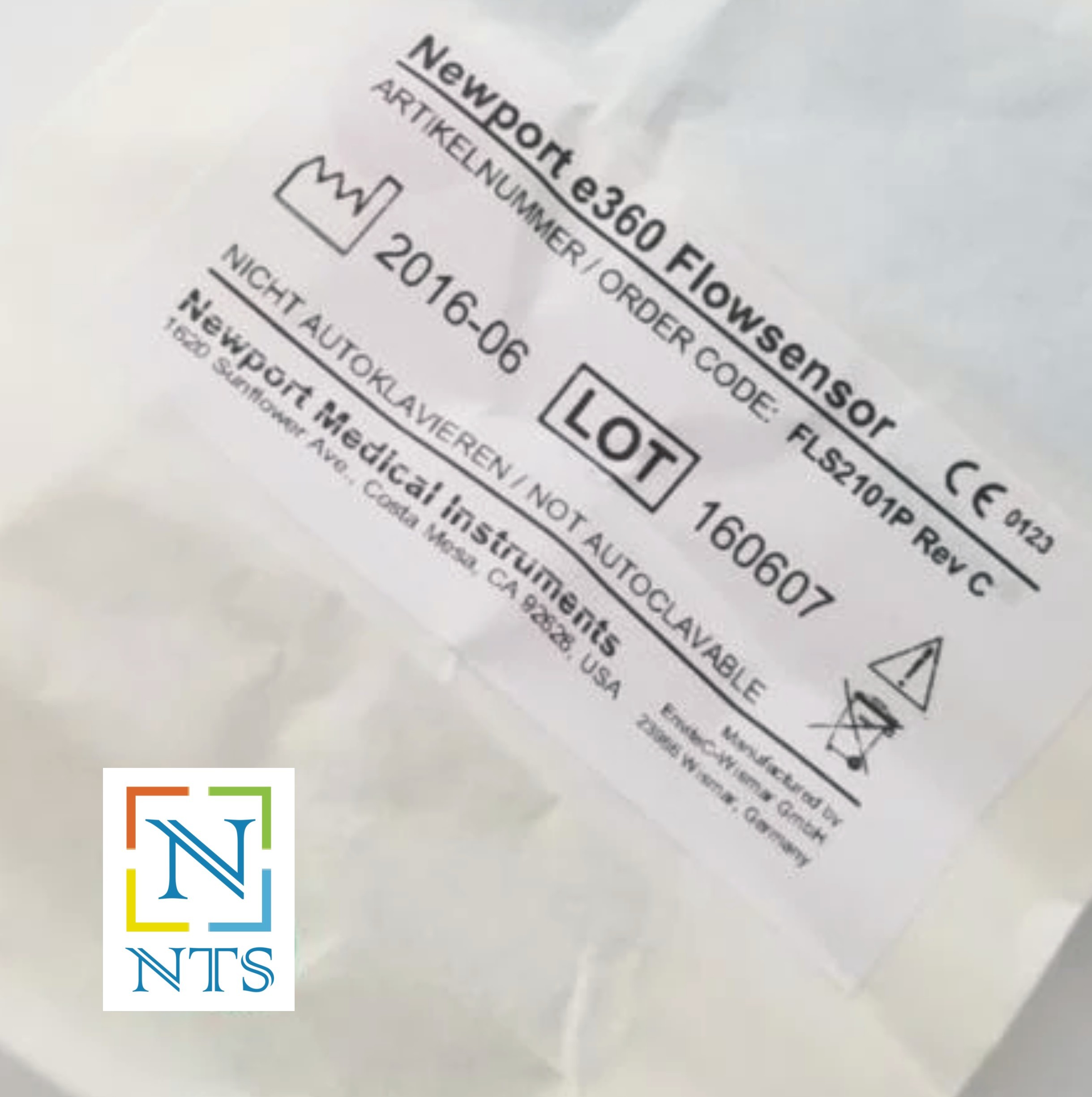 Newport E360, E500 Ventilator Flow Sensor Fls2101p Usage: Medical