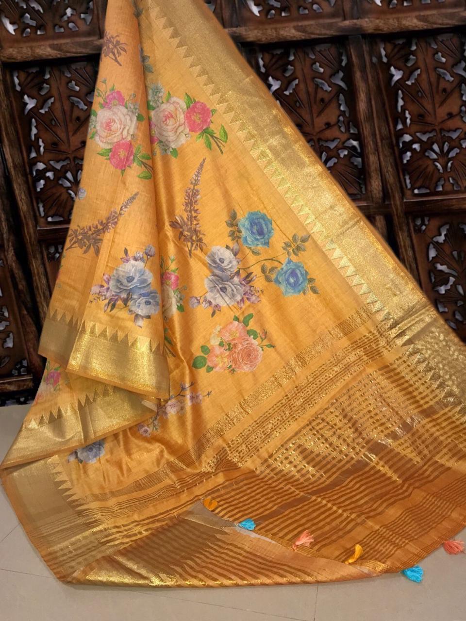 Multi Surat Soft Lilen Saree