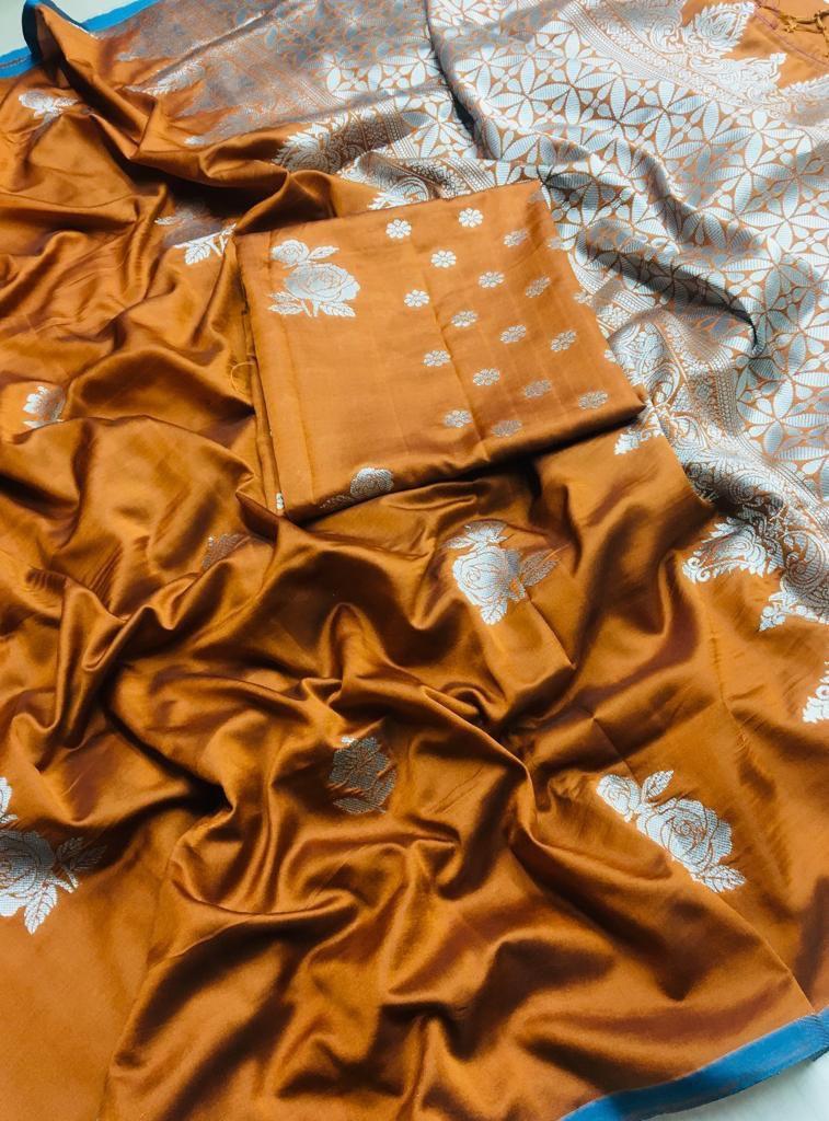 Multi Surat Lichi Silk Saree