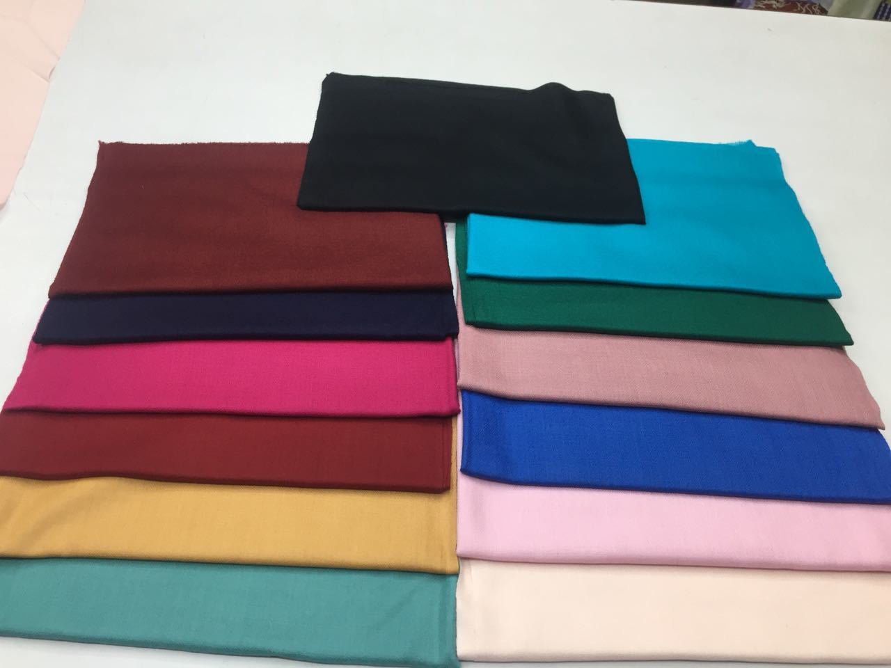 All Color Possible 100% Wool Plain Stoles , Size-70x200cm