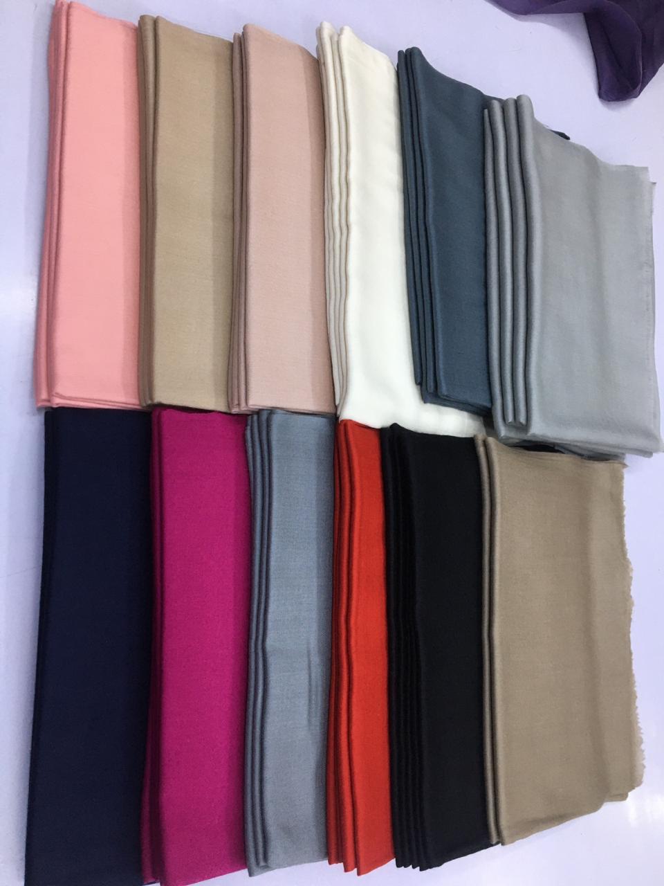 100% Pashmina Plain Stole - Size 70x200cm | Handmade, Available In All Colors, Stylish Design