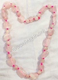 Rose Quartz Necklace Grade: Good Quality