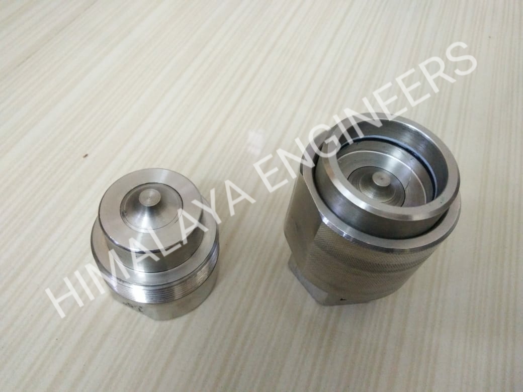 Screw Type Coupler - Carbon Steel/ss 304/ss 316/brass, 1/4" To 2" Size, Hydraulic/pneumatic Application, Poppet Valve Shut-off, Nbr/neoprene/silicon/ptfe Seals