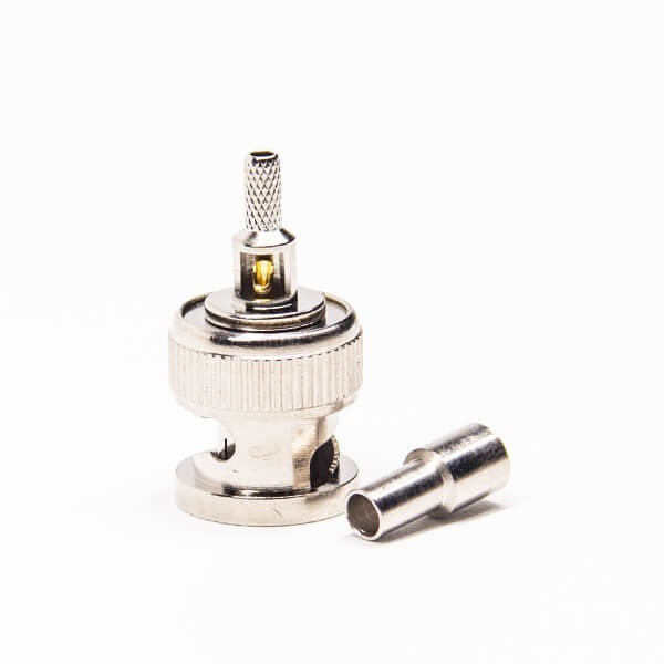 Bnc Straight Plug Connector Crimp Type For Coaxial Cable