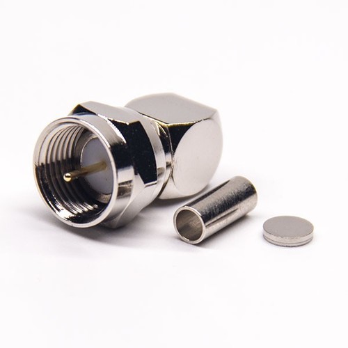 F कनेक्टर क्रिम्प टाइप एंगल्ड