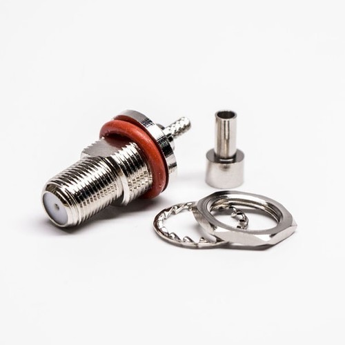 एफ कनेक्टर फीमेल 75 ओम स्ट्रेट क्रिम्प