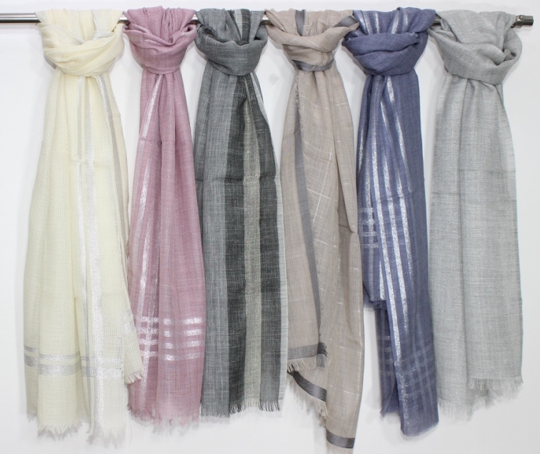 All Color Silk Wool Sequence Stole