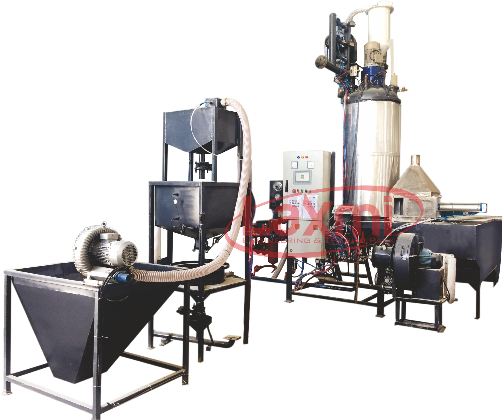 Thermocol Batch Pre Expander - Stainless Steel, 6500x4500x4900mm, Smoke Grey | 600 Kg/hr Capacity, Automatic Operation, 20 Kw Power, Low Power Consumption, 1-year Warranty