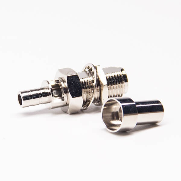 F Type Crimp Connector Female Bulkhead
