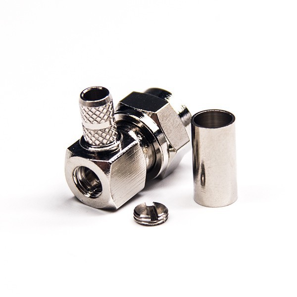 Right Angled F Type Connector Male Crimp Type