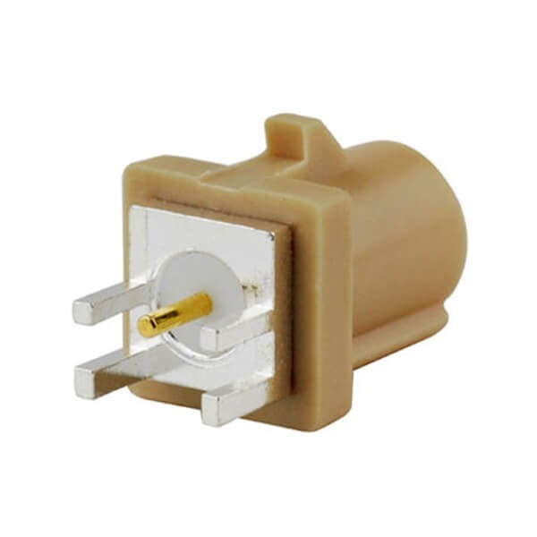 Fakra B Connector Fakra Smb Male Pcb Mount Plug Straight End Launch Beige Bluetooth Rf Connector