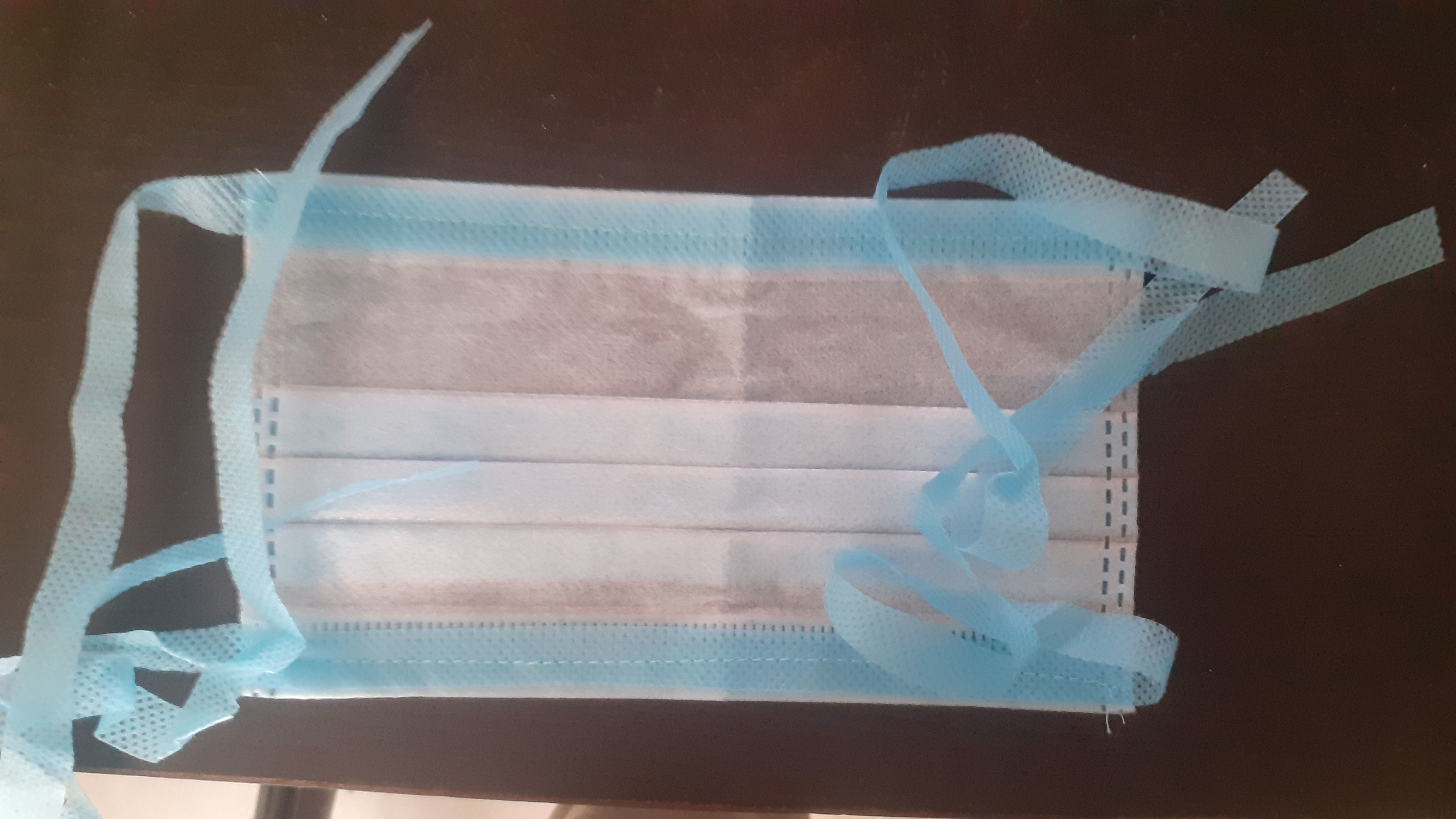 Surgical Face Mask - 3 Ply Non-woven Fabric, Universal Fit, Blue, >95% Bacterial Filtration, Elastic Ear Loops
