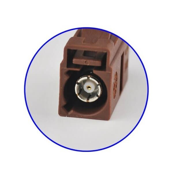 Fakra Coax Connector Car Tv Fakra F Female Brown Crimp Solder Connector