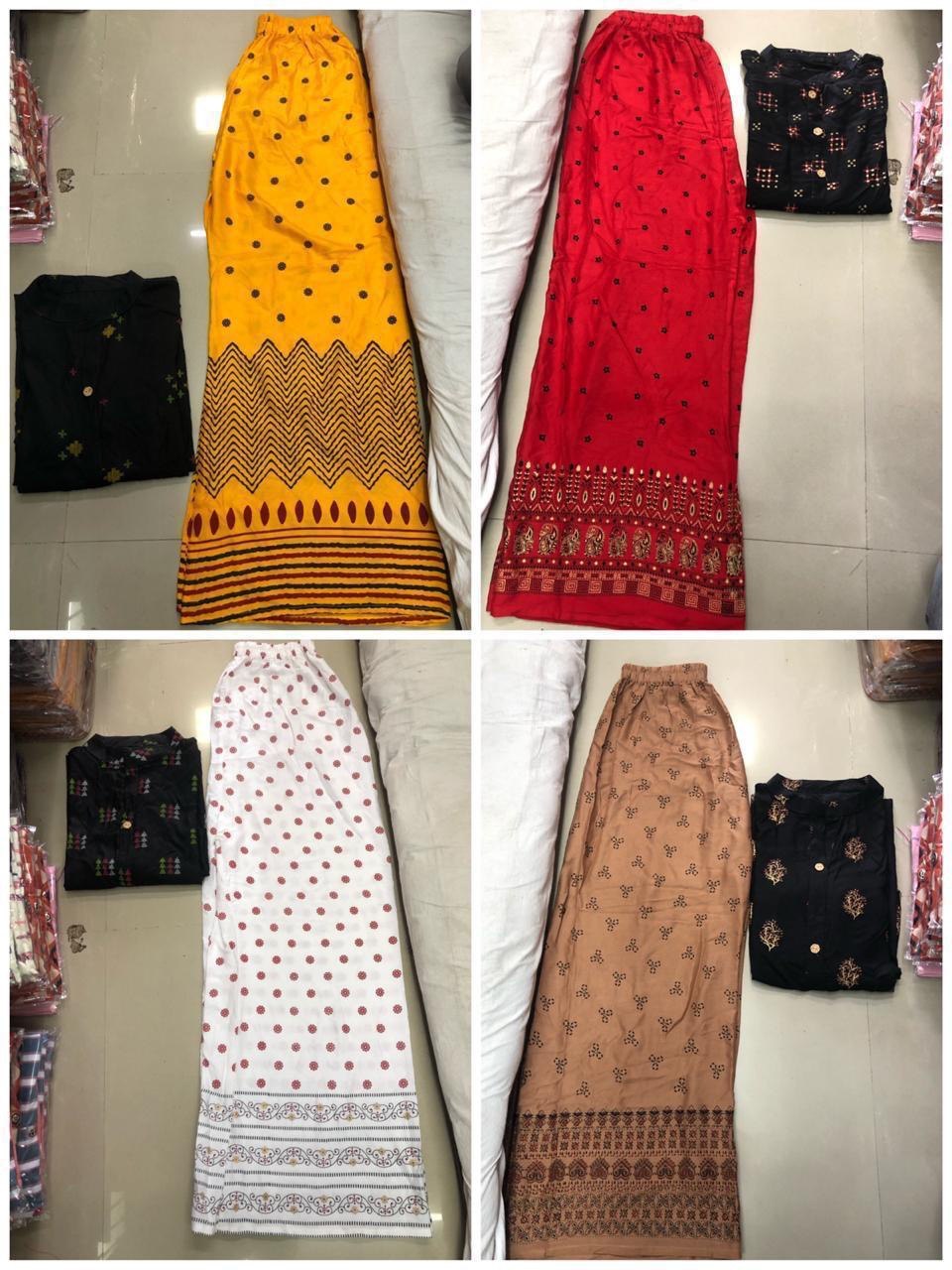 Rayon Fabric Plazo Kurti Bust Size: 40 Centimeter (Cm)