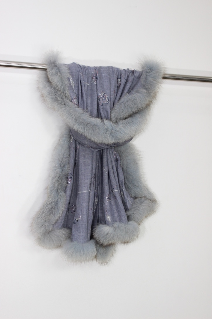 All Color Cashmere Fur Shawls With Crystal