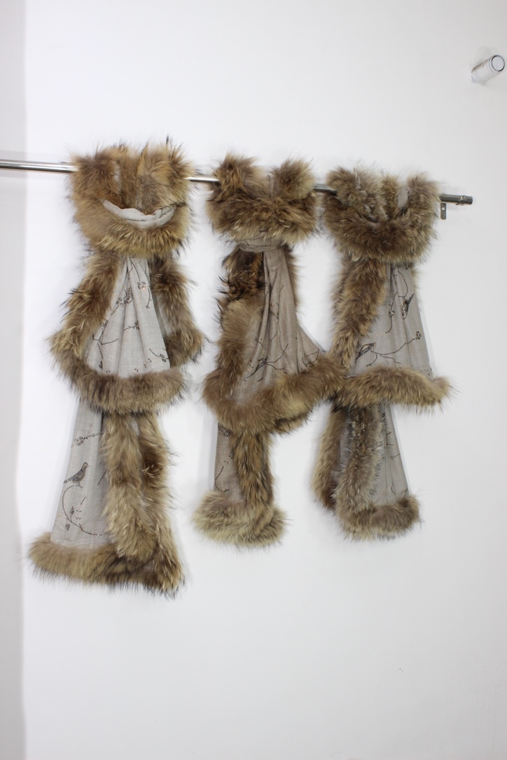 All Color Cashmere Fur Shawls With Crystal