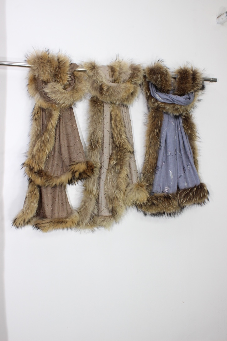 All Color Cashmere Fur Shawls With Crystal