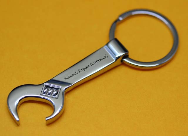 Bottle Opener Keychain - Solid Metal, 3-5mm Thickness, Silver Nickel Plated | Custom Logo Options, Professional Gift For Brand Promotion