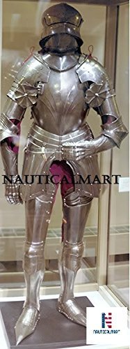 Steel Medieval German Composite Style Fully Wearable Full Suit Of Armor Halloween