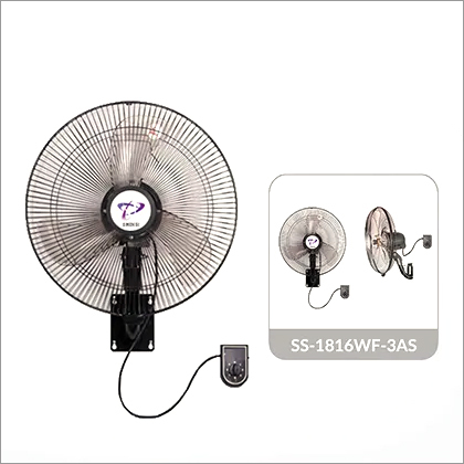 ब्लैक पावरफुल मेटल इलेक्ट्रिकल वॉल फैन