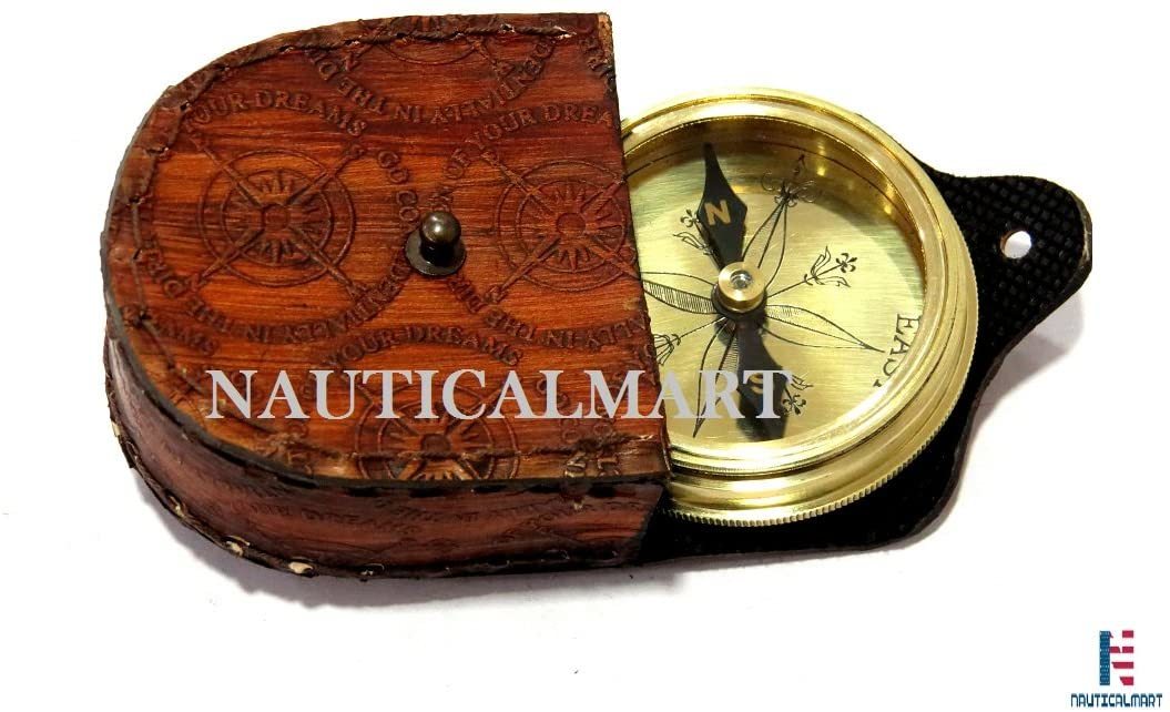 Nautical Nauticalmart Not All Those Who Wander Are Lost Solid Brass Compass