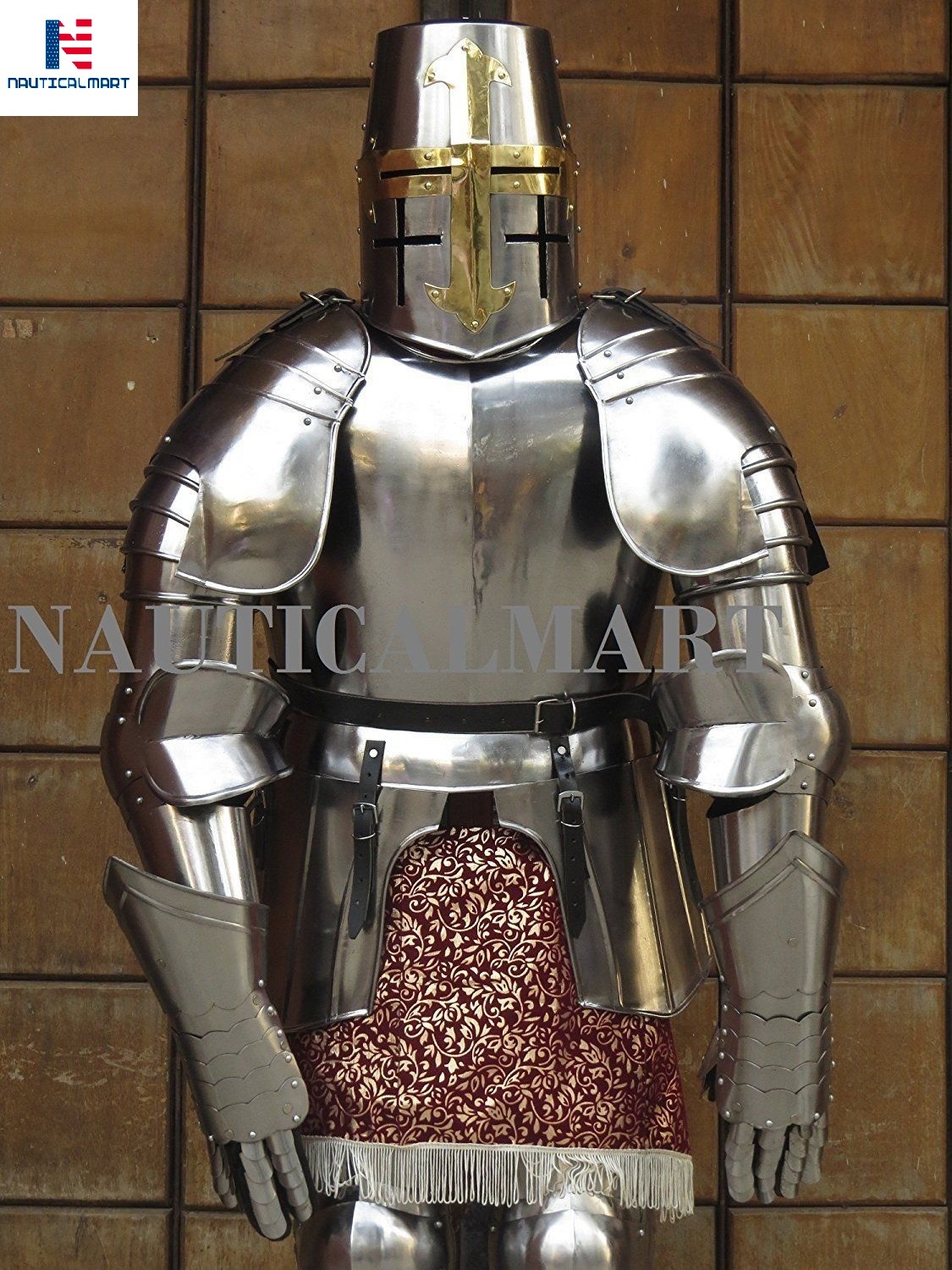 Steel Nauticalmart Larp Crusader Style Armor Adult Knight Suit Of Armor