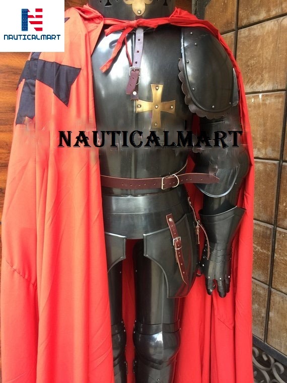 Steel Nauticalmart Larp Armor - Halloween Full Crusader Wearable Suit Of Armor