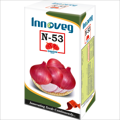 N-53 Onion Seeds - Dark Red, 1 Kg Packet | High Purity, Round Shape, 90 Days Maturity, Suitable For Fresh Market, All Season Early Variety