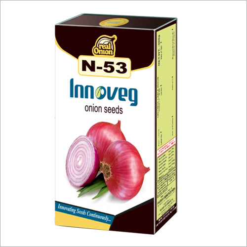 N-53 Onion Seeds - Dark Red, 1 Kg Packet | High Purity, Round Shape, 90 Days Maturity, Suitable For Fresh Market, All Season Early Variety