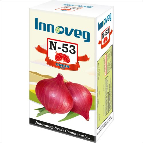 N-53 Onion Seeds - Dark Red, 1 Kg Packet | High Purity, Round Shape, 90 Days Maturity, Suitable For Fresh Market, All Season Early Variety