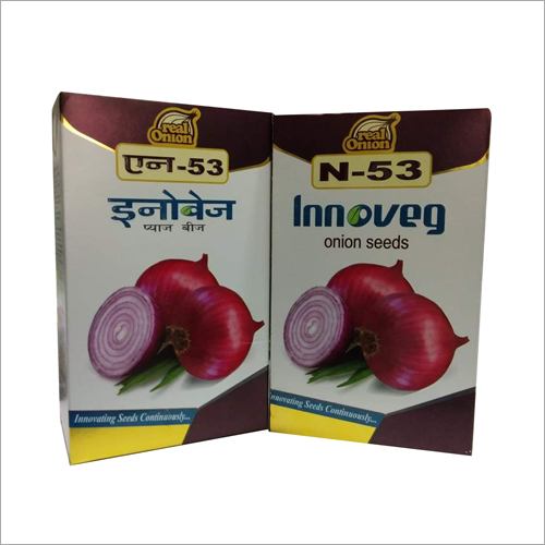 N-53 Onion Seeds - Dark Red, 1 Kg Packet | High Purity, Round Shape, 90 Days Maturity, Suitable For Fresh Market, All Season Early Variety
