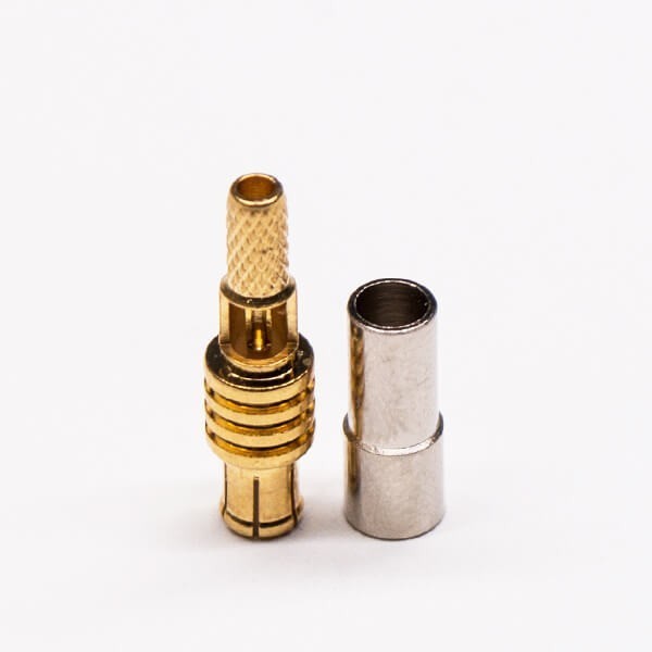 Gold Plated Crimp Straight Window Solder Mcx Plug Connector