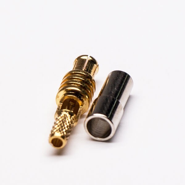 Gold Plated Crimp Straight Window Solder Mcx Plug Connector