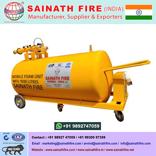 Mobile Foam Trolley Unit - Stainless Steel & Mild Steel Body, 50 to 2000 Litres Capacity, 16m Foam Throw Distance, 2-Year Warranty, 225 LPM Foam Inductor