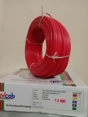 PVC Insulated Electric Cable - 90m, 0.50 to 6.00 Size, Flexible Multi-Core and Single Core, Copper Conductors, Available in White, Gray, Red, Yellow, Black, Green | 420V Surge, 1-Year Warranty
