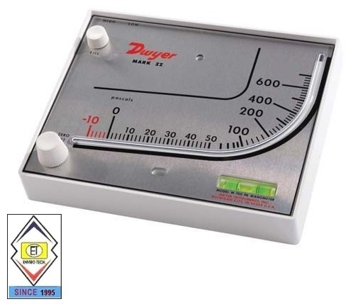 Mark Ii Model 28 Dwyer Manometer Range 0-10,500 Fpm Diameter: Approx. 8-1/4" (21 Cm). Centimeter (Cm)