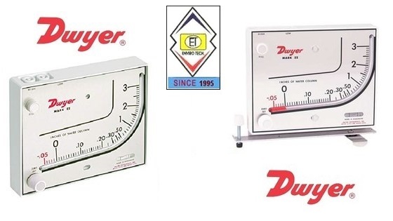 Mark Ii Model 27 Dwyer Manometer - Molded Styrene-acrylonitrile, 8-1/4 Inches Diameter | 0-7000 Fpm Air Velocity Measurement, Portable Design, Shock Mounted Glass Level Vial, Includes Tubing Connectors And Mounting Screws