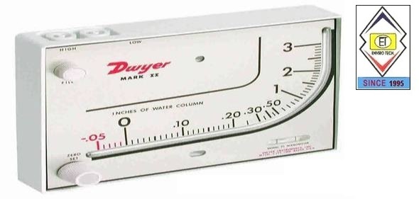 Mark Ii Model 27 Dwyer Manometer - Molded Styrene-acrylonitrile, 8-1/4 Inches Diameter | 0-7000 Fpm Air Velocity Measurement, Portable Design, Shock Mounted Glass Level Vial, Includes Tubing Connectors And Mounting Screws