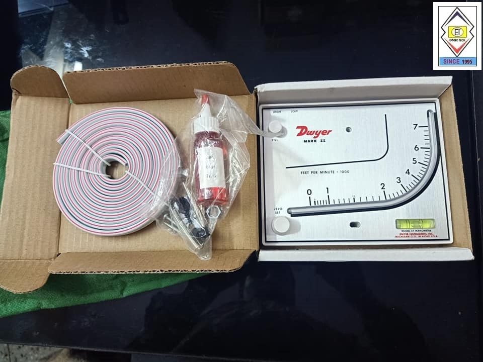 Mark Ii Model 25 Dwyer Manometer Range 0-3 Inches Wc Accuracy: A 3% Fs. %