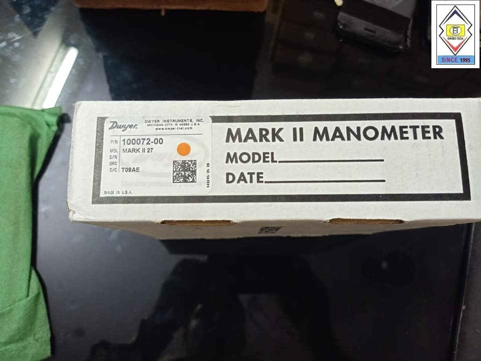 Mark Ii Model 25 Dwyer Manometer Range 0-3 Inches Wc Accuracy: A 3% Fs. %