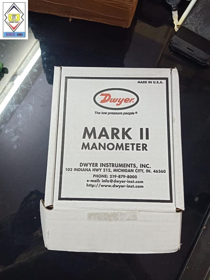 Mark Ii Model 40-250pa Dwyer Manometer - Molded Styrene-acrylonitrile, 8-1/4 Inches | 10-0-250 Pa, Portable Stand, Accurate ±3% Fs, Shock Mounted Level Vial