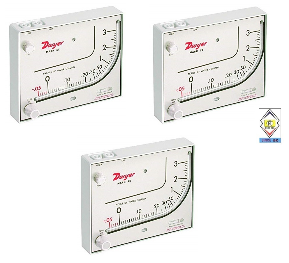 Mark Ii Model 40-25mm Dwyer Manometer Range 0-26 Mm W.c Accuracy: +-3% Fs %