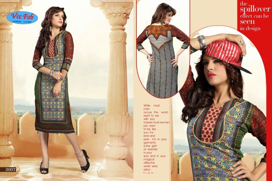 Fancy Ladies Printed Kurti Bust Size: 40 Centimeter (Cm)