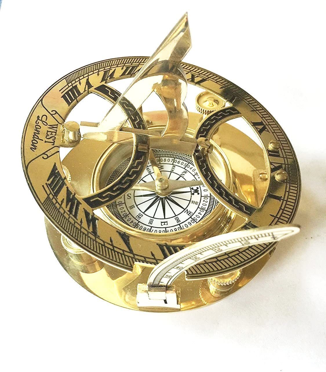 Nautical Brass Sundial Compass West London