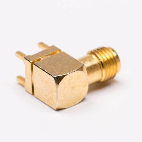 Rp-sma Jack Connector Angled Gold Plated For Pcb